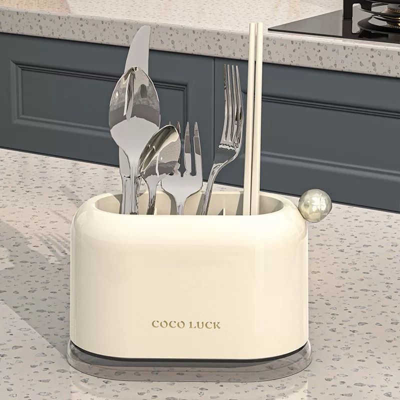 Durable Knife Storage Organizer, Kitchen Utensil Holder With Water Drain Tray, Spoon Fork Chopsticks Storage Rack Durable Knife Storage Organizer, Kitchen Utensil Holder With Water Drain Tray, Spoon Fork Chopsticks Storage Rack